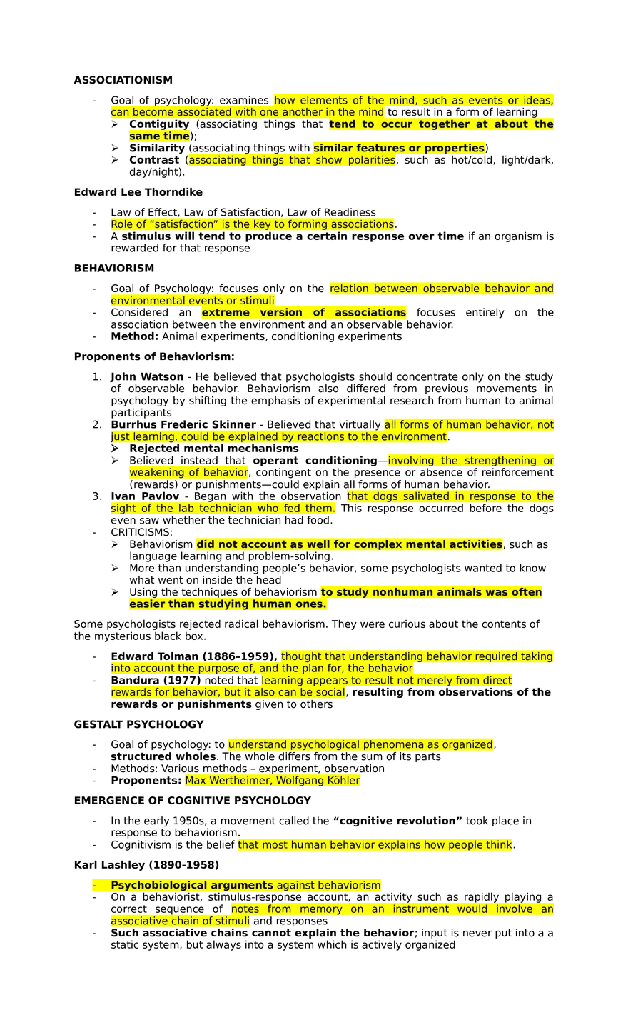Lesson 1  Intro to Cognitive Psychology - Page 2