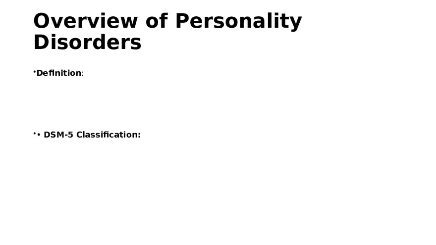 Personality Disorders - Page 2