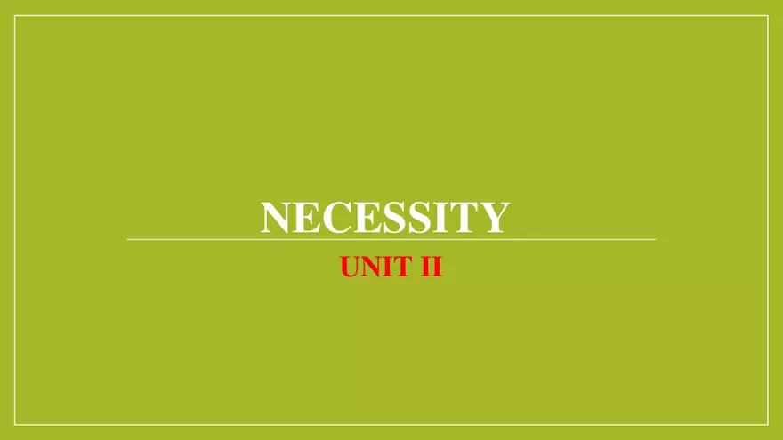 Necessity Unit II - Page 1