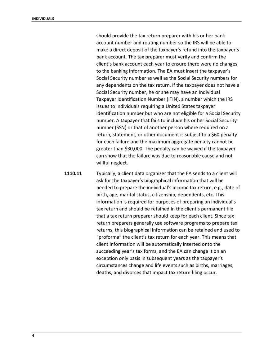 Section 1100 Preliminary Workand Taxpayer Data - Page 24