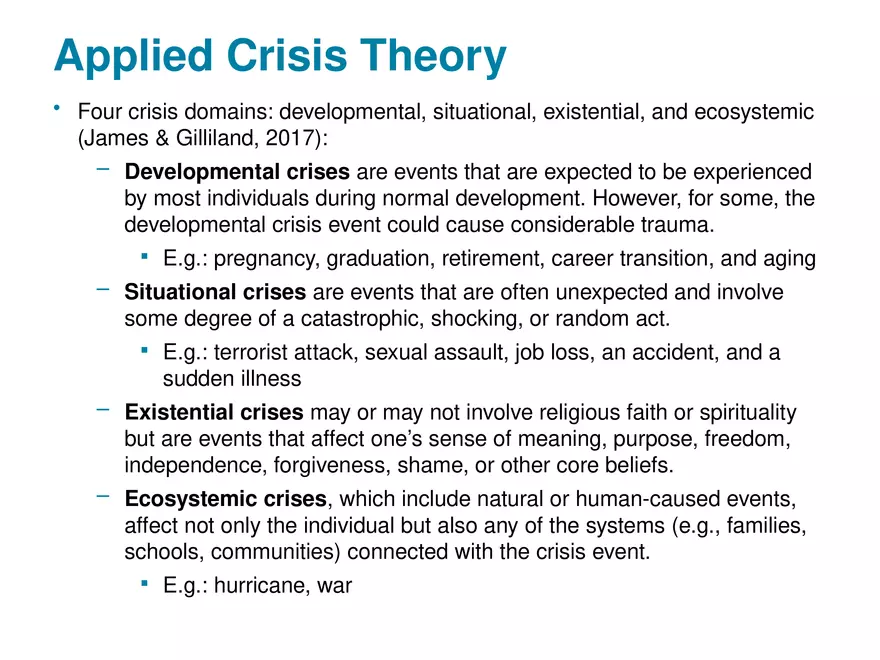 Chapter 1 Basic Concepts of Crisis Intervention - Page 27