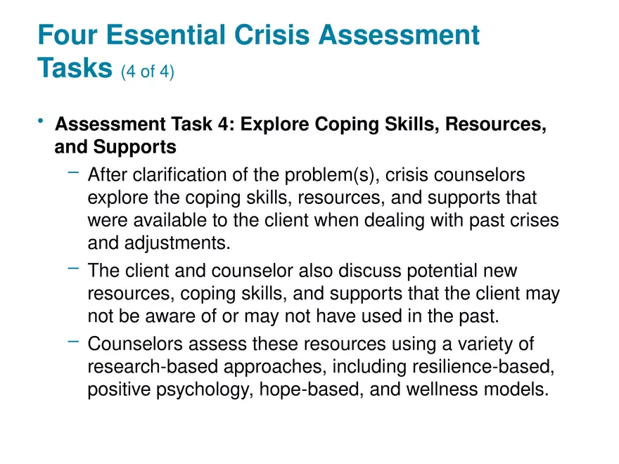 Chapter 1 Basic Concepts of Crisis Intervention - Page 33