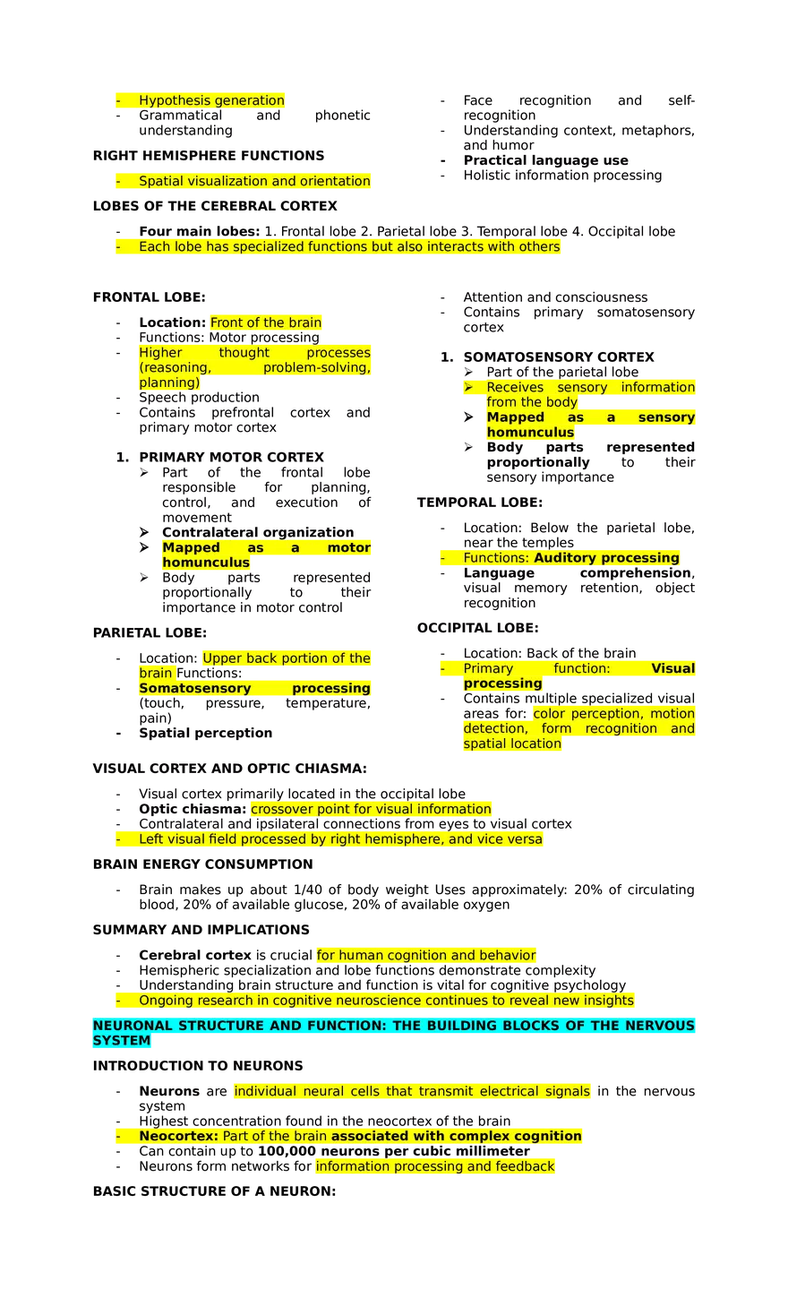 Lesson 3  Cognition in the Brain. Anatomy and Mechanisms - Page 5