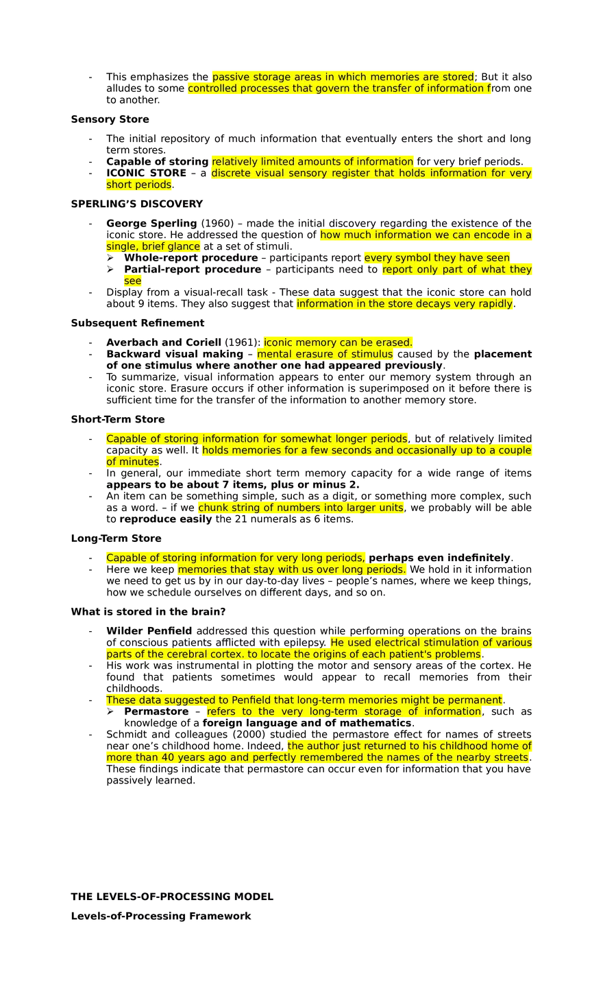 Lesson 6 Memory. Models and Research Methods - Page 3