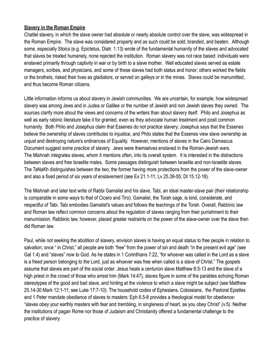 Slavery in the Roman Empire - Page 1