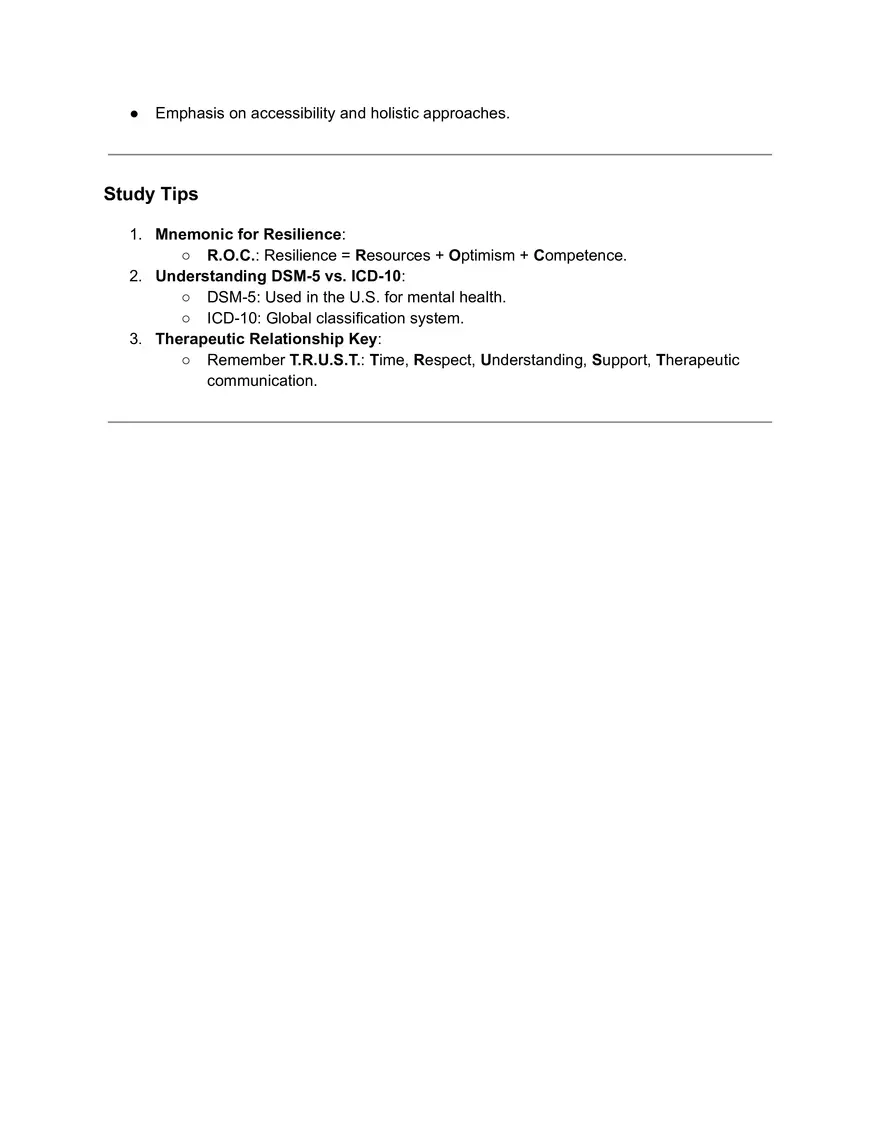 Mental Health Nursing Study Guide - Page 3