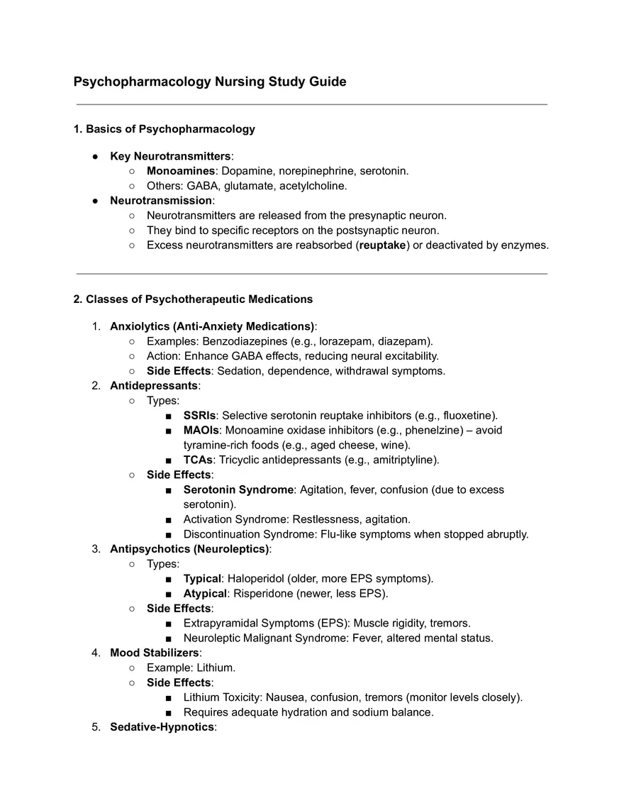 Mental Health Nursing Study Guide - Page 4