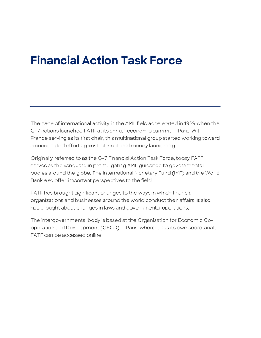 Financial Action Task Force - Page 1