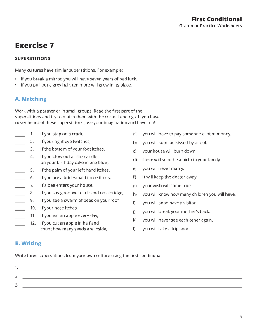 First Conditional Exercises - Page 14