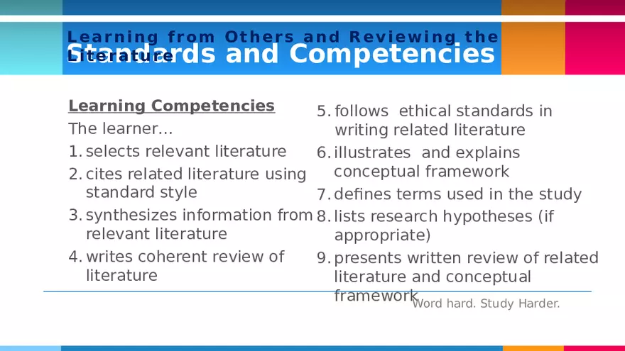 Session 1C Learning from Others and Reviewing the Literature - Page 13