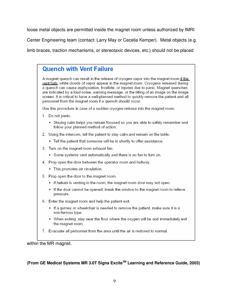 Safety Guidelines for Conducting Magnetic - Page 29