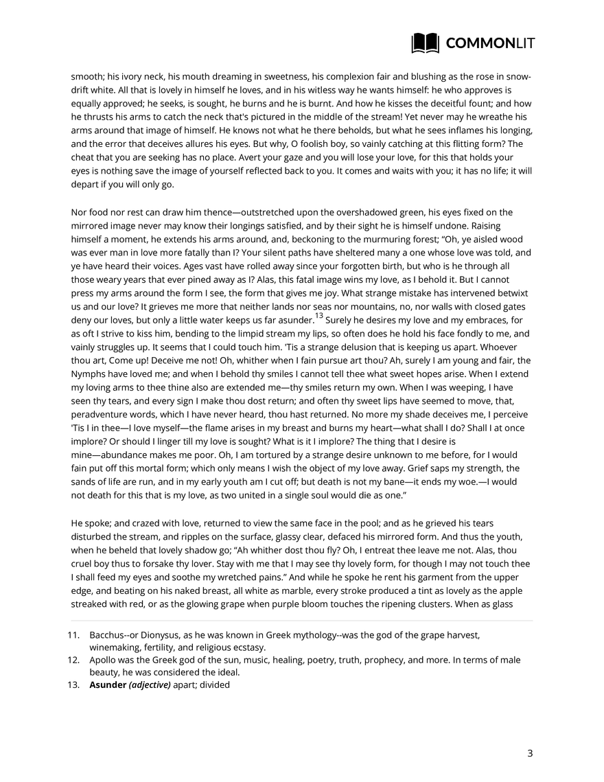 Common Lit: Echo and Narcissus - Page 3