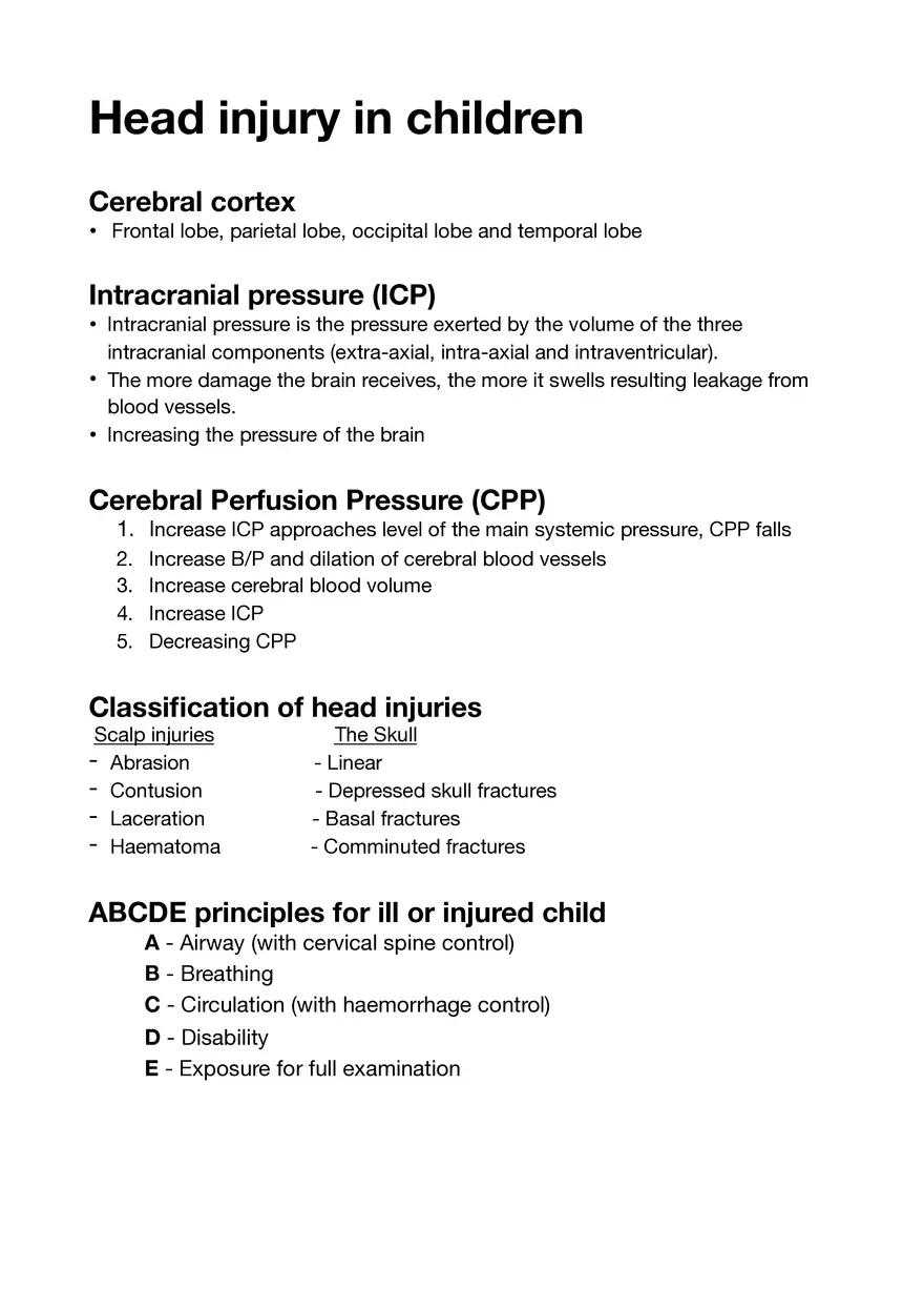 Head Injury in Children - Page 1