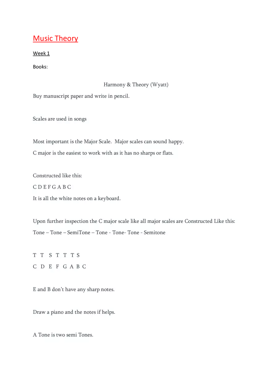 Music Theory: Harmony & Theory - Page 1