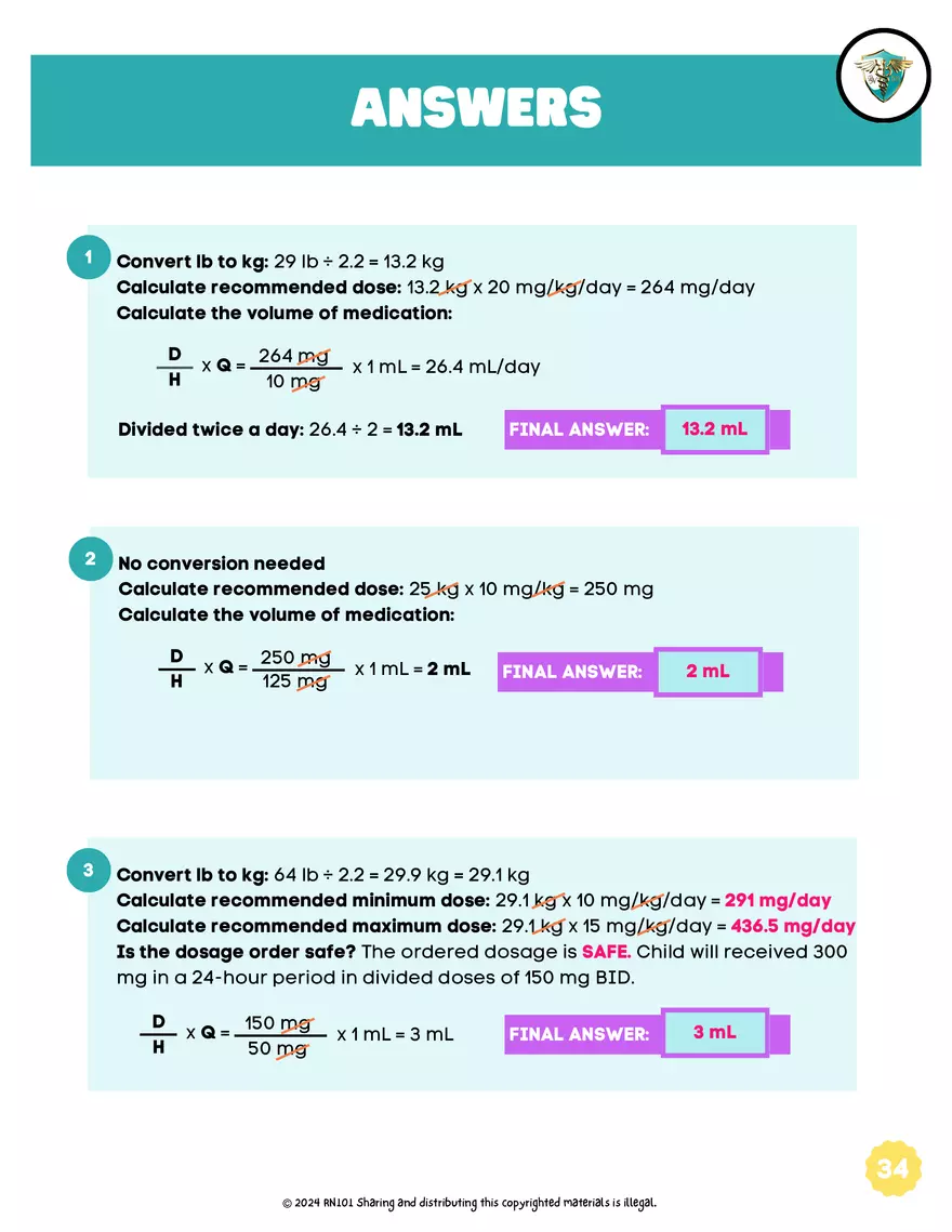 Basic Dosage Calculation Made Easy - Page 31