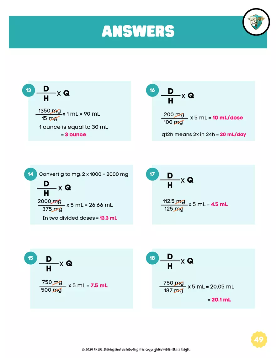 Basic Dosage Calculation Made Easy - Page 47