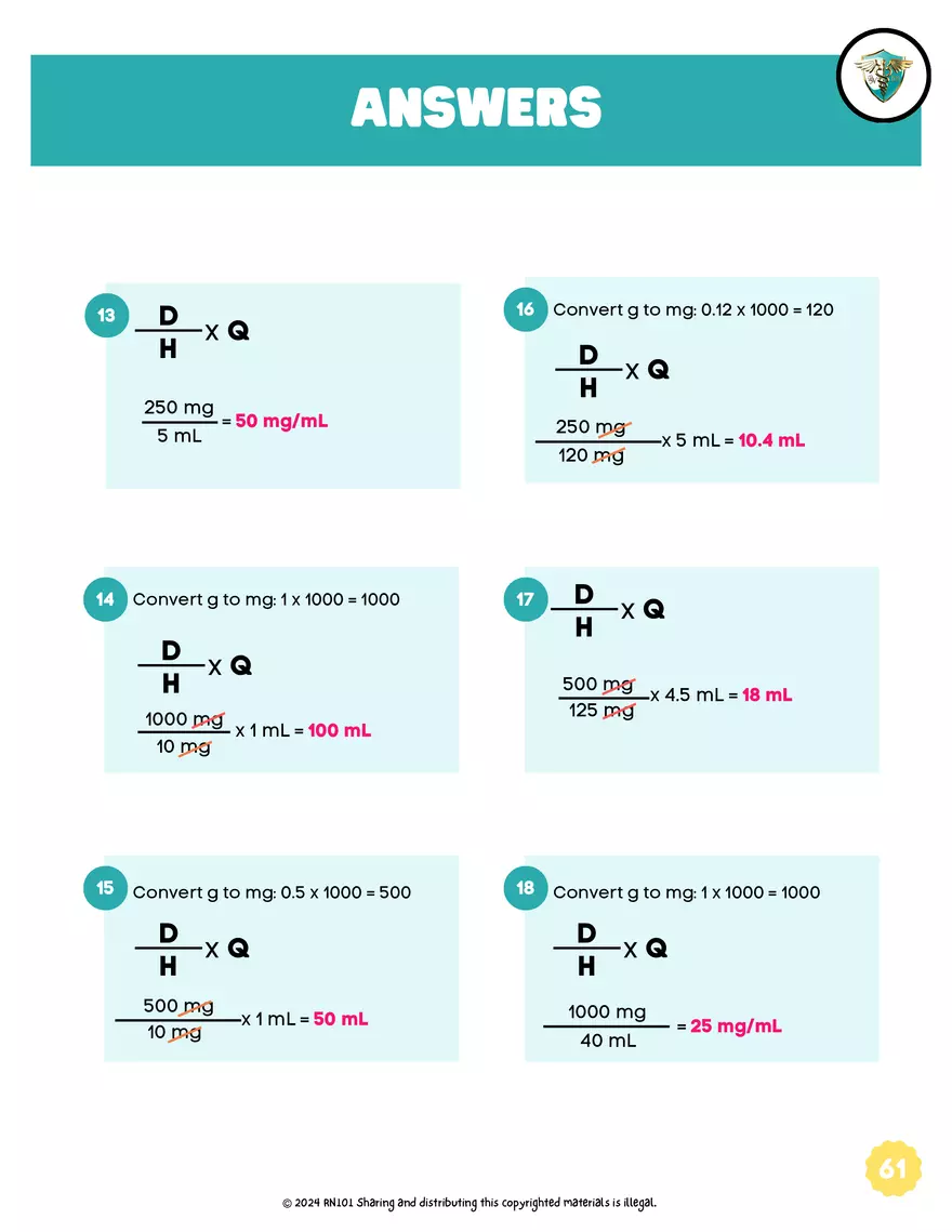 Basic Dosage Calculation Made Easy - Page 61