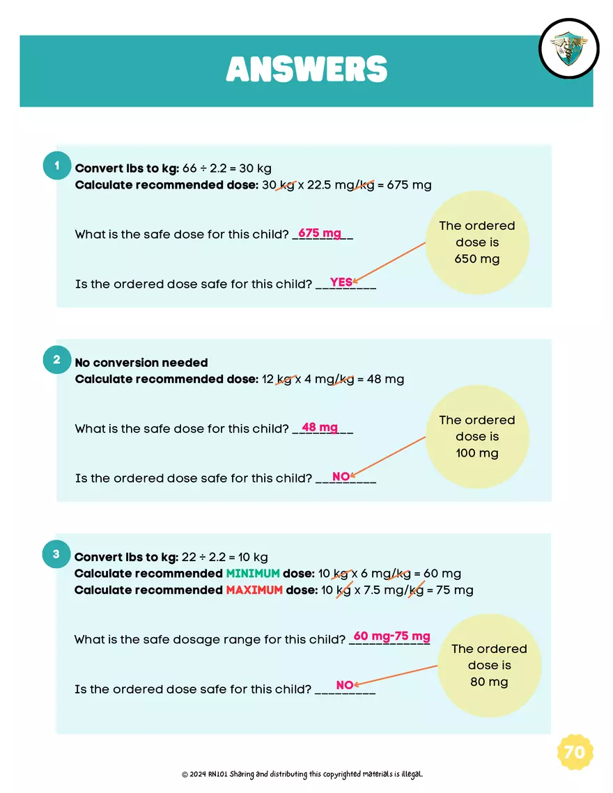 Basic Dosage Calculation Made Easy - Page 70