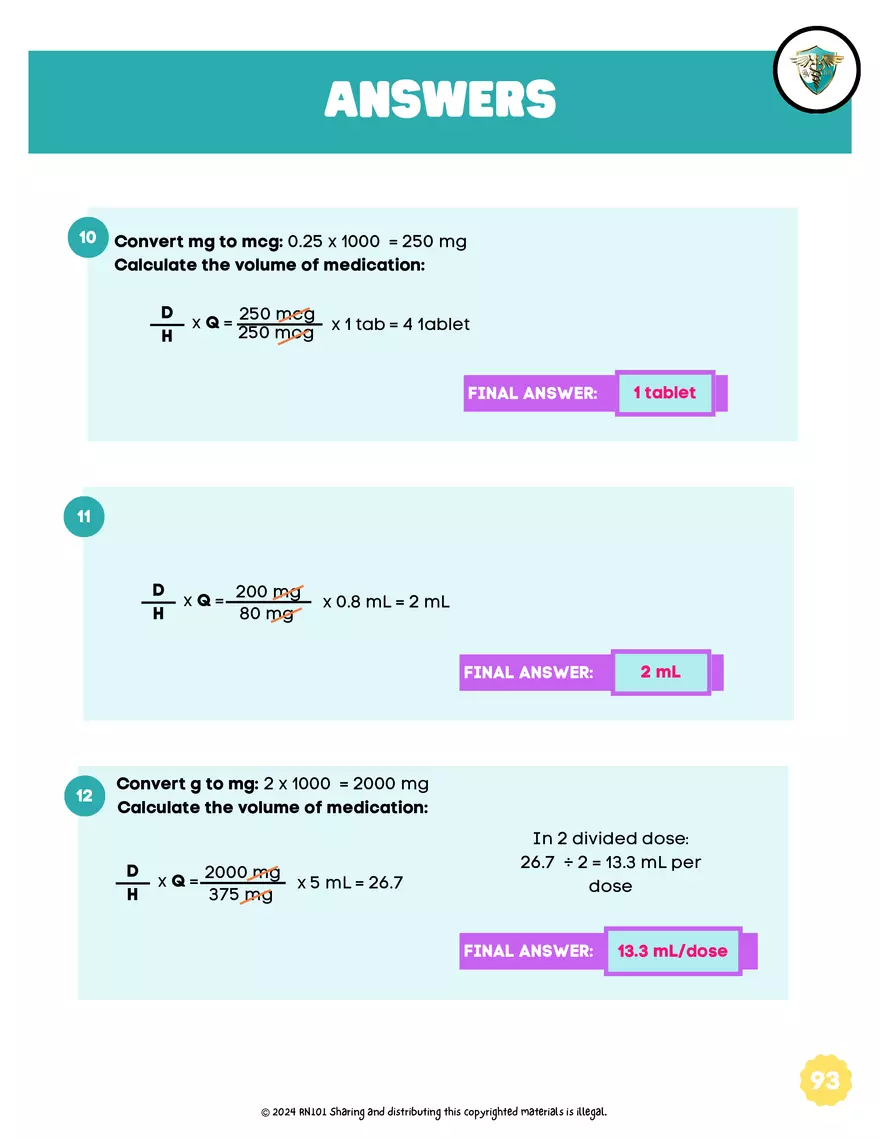 Basic Dosage Calculation Made Easy - Page 96
