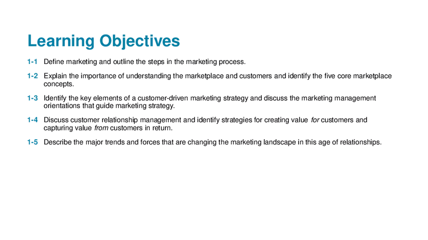 Chapter 1 Marketing Creating Customer Value and Engagement - Page 2