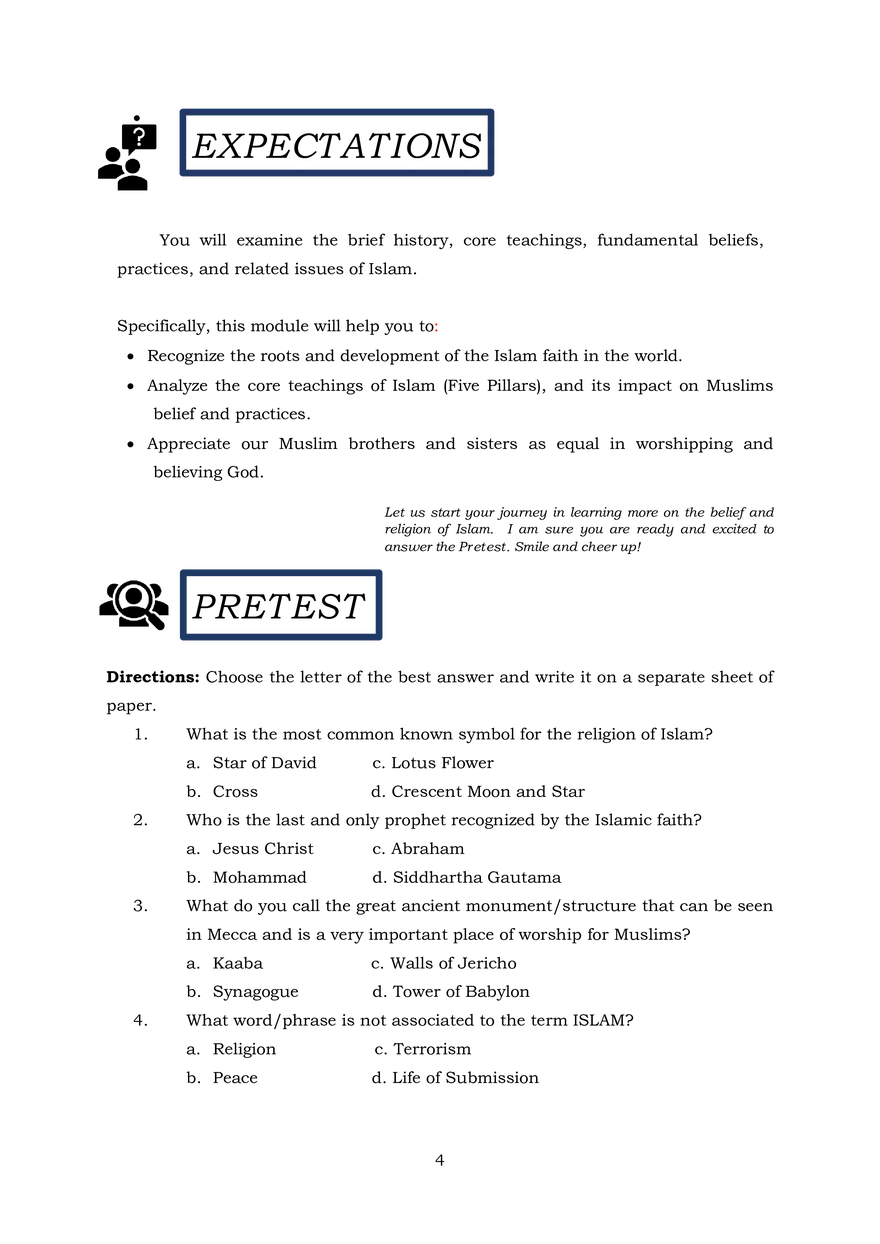 Islam Quiz - Page 3