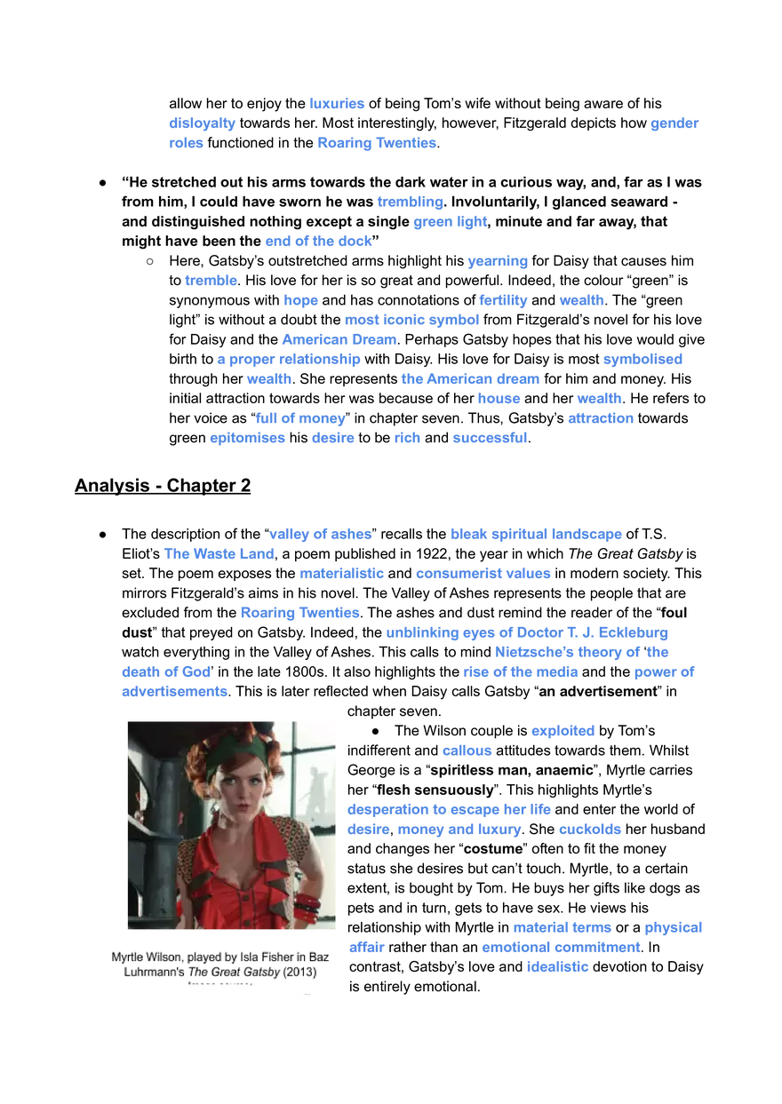 Great Gatsby Overview of Text and Key Scenes - Page 9