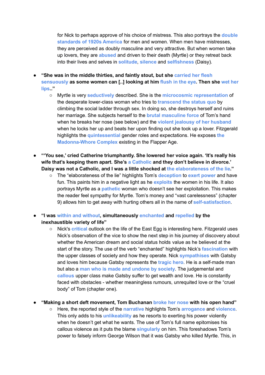 Great Gatsby Overview of Text and Key Scenes - Page 11