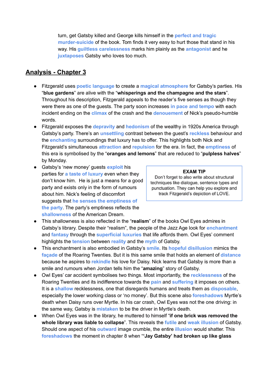 Great Gatsby Overview of Text and Key Scenes - Page 12