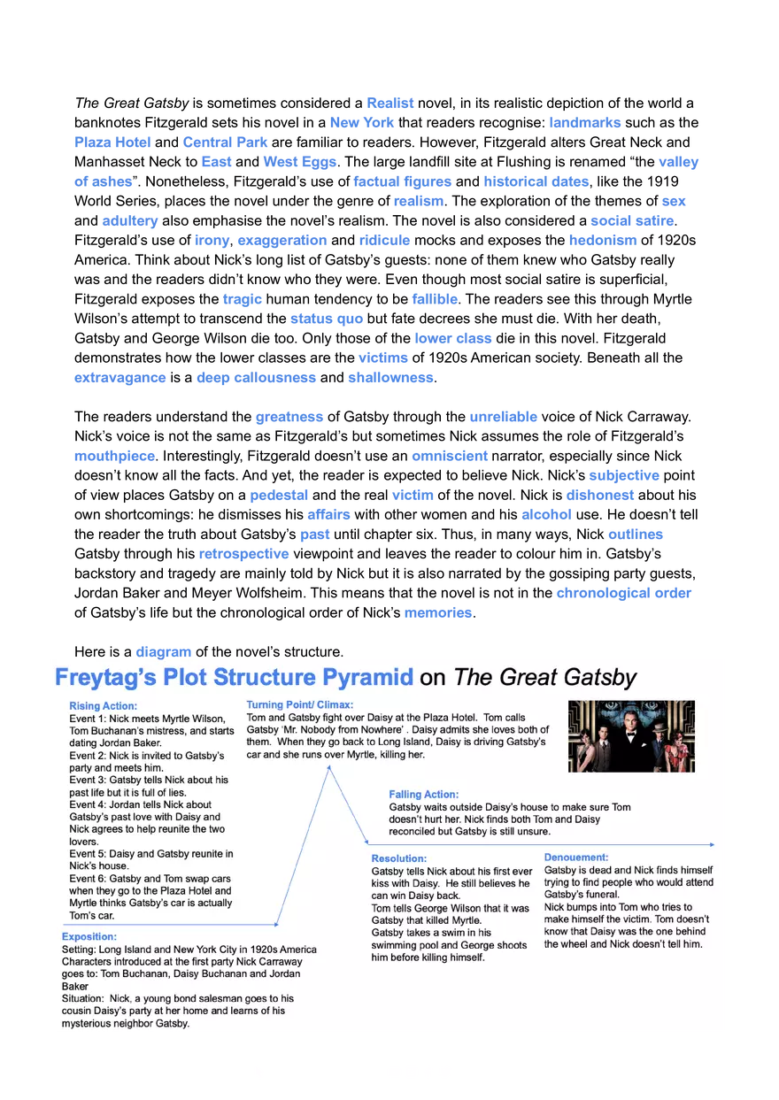 Great Gatsby Overview of Text and Key Scenes - Page 13