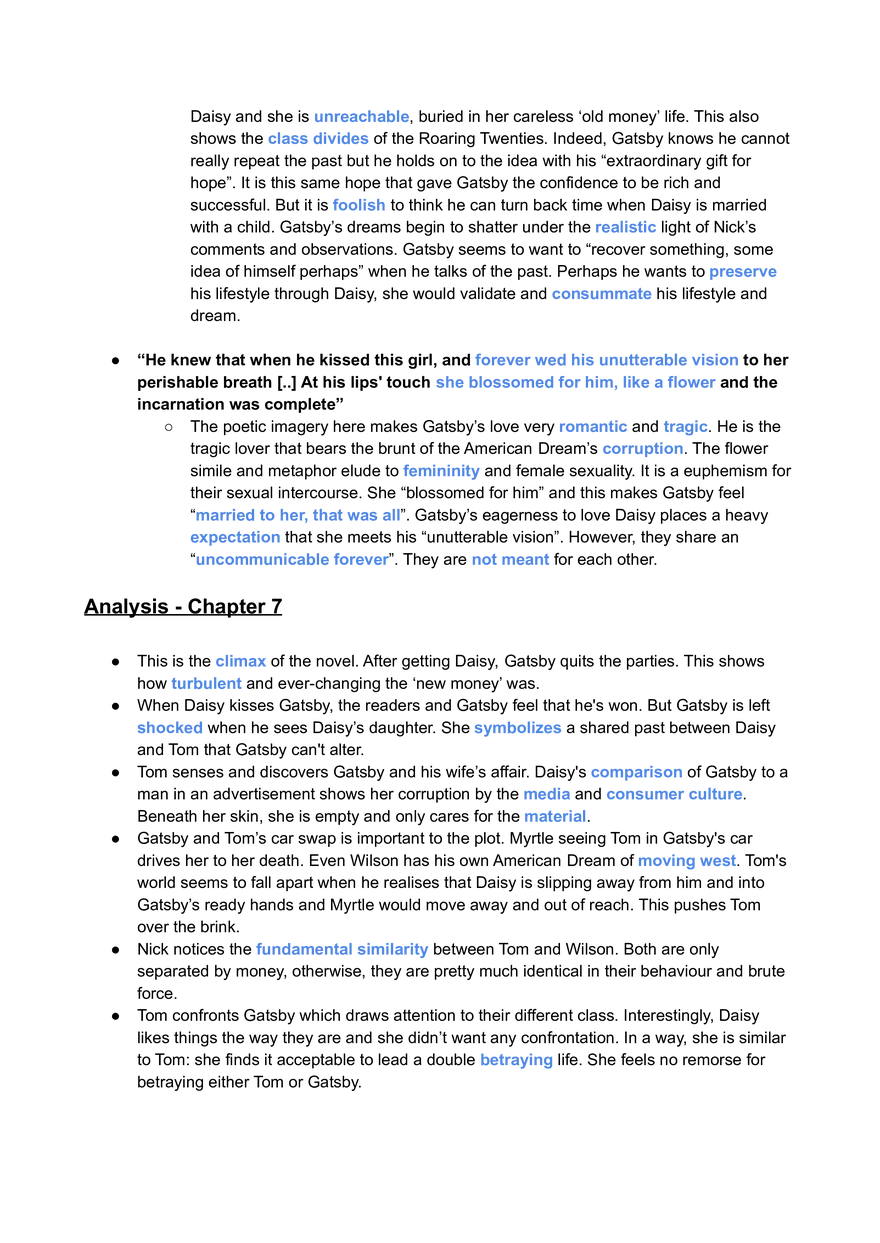 Great Gatsby Overview of Text and Key Scenes - Page 20