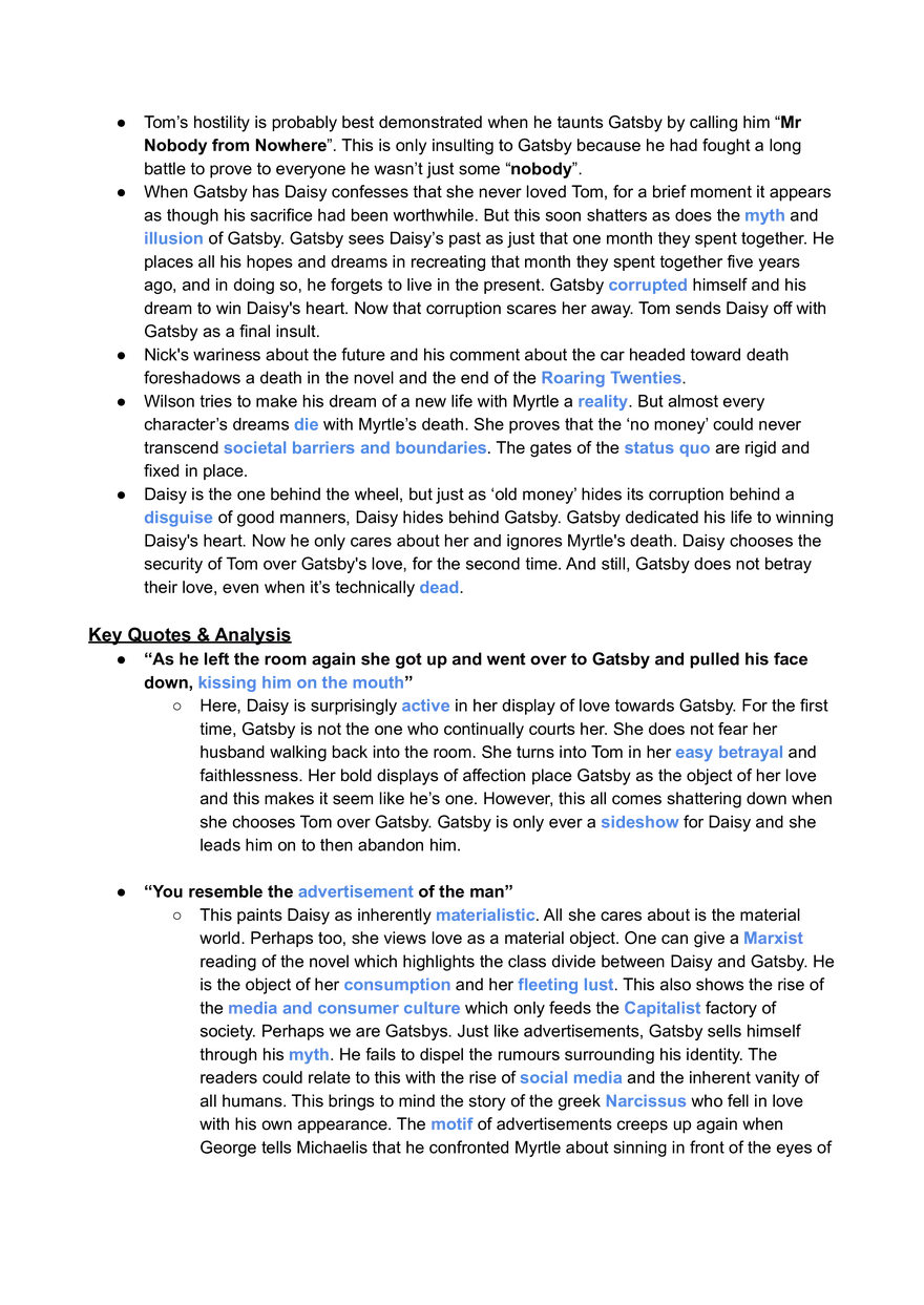 Great Gatsby Overview of Text and Key Scenes - Page 21