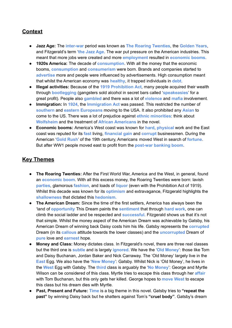 Great Gatsby Overview of Text and Key Scenes - Page 24
