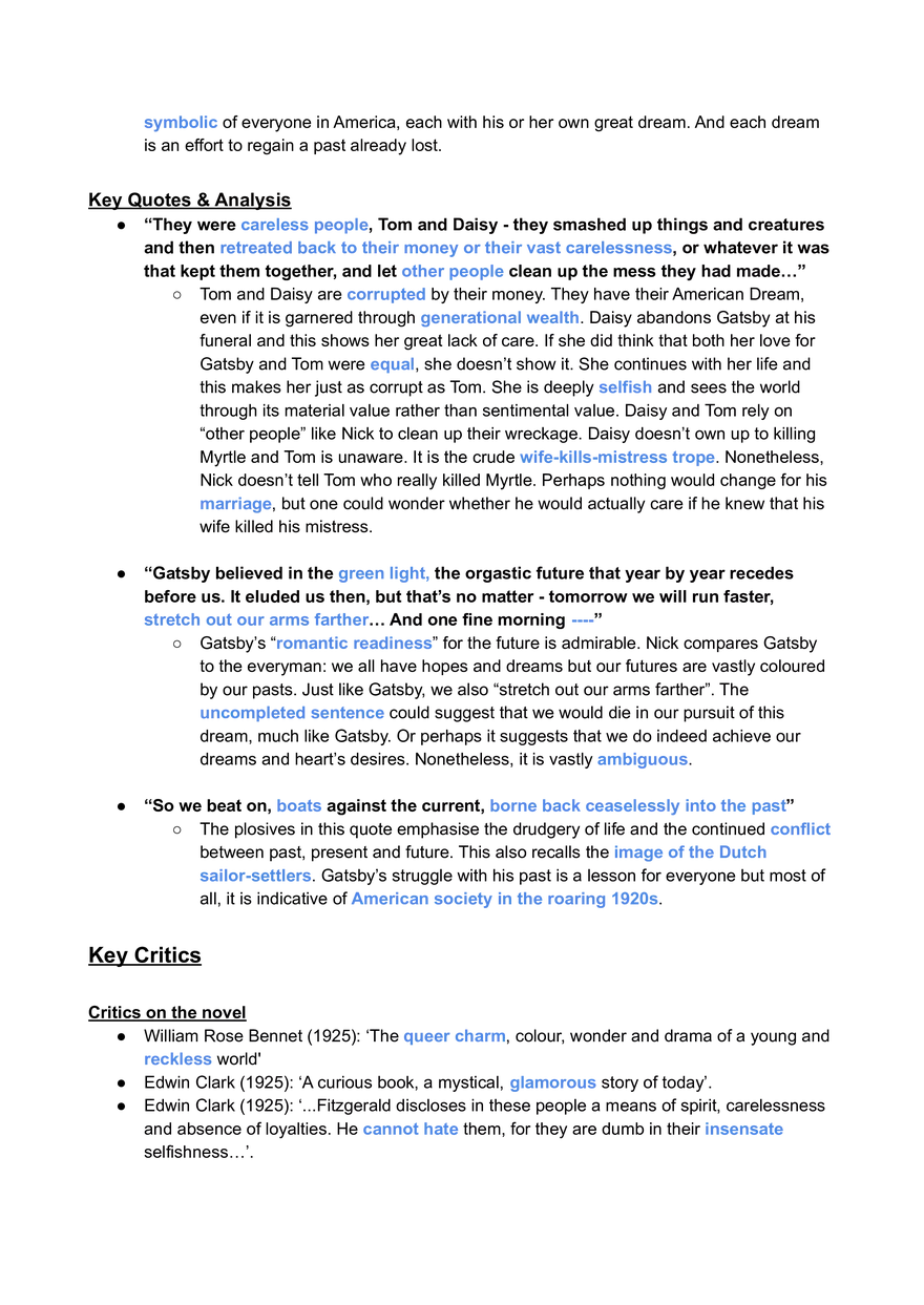 Great Gatsby Overview of Text and Key Scenes - Page 25