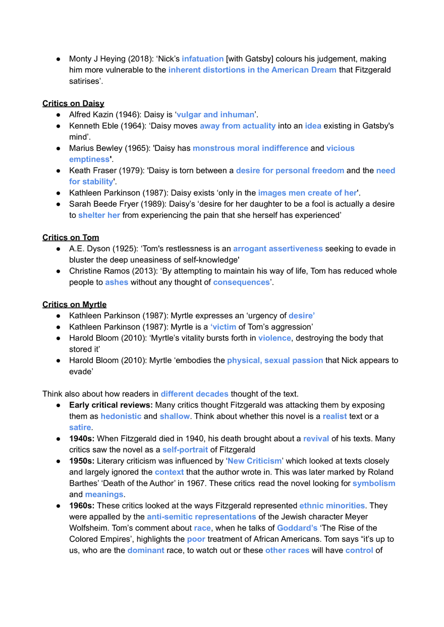 Great Gatsby Overview of Text and Key Scenes - Page 27