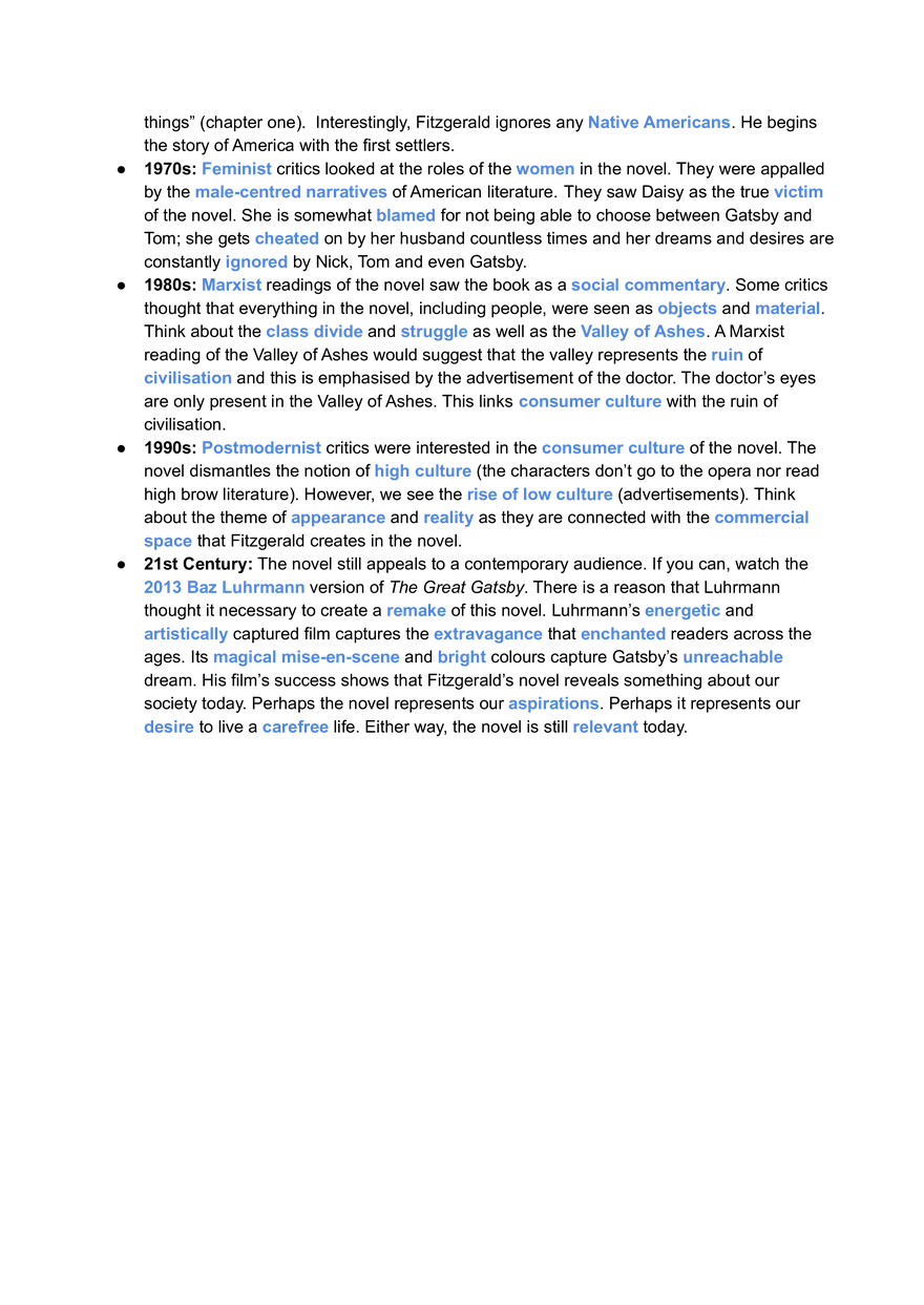 Great Gatsby Overview of Text and Key Scenes - Page 28