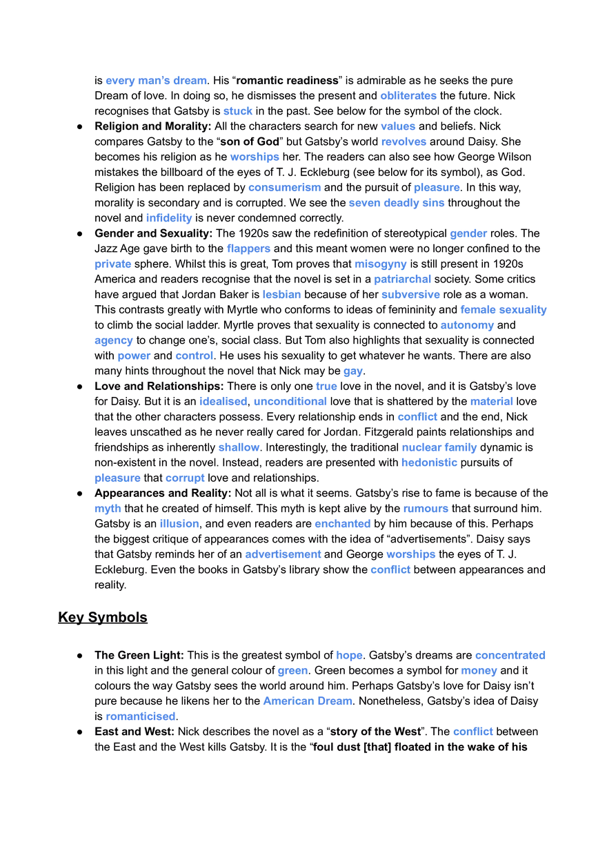 Great Gatsby Overview of Text and Key Scenes - Page 29