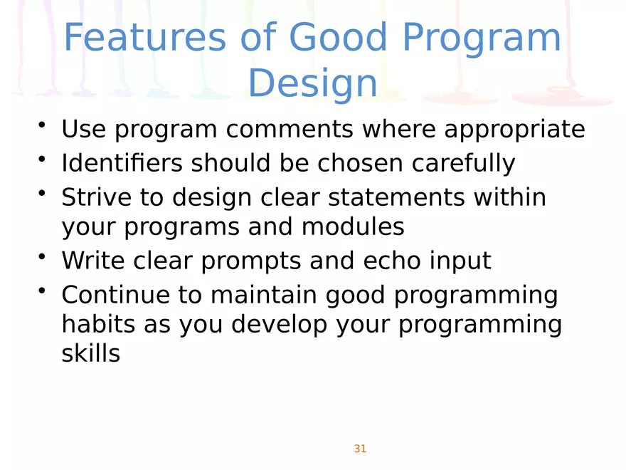 Chapter 2 Elements of High-Quality Programs - Page 25