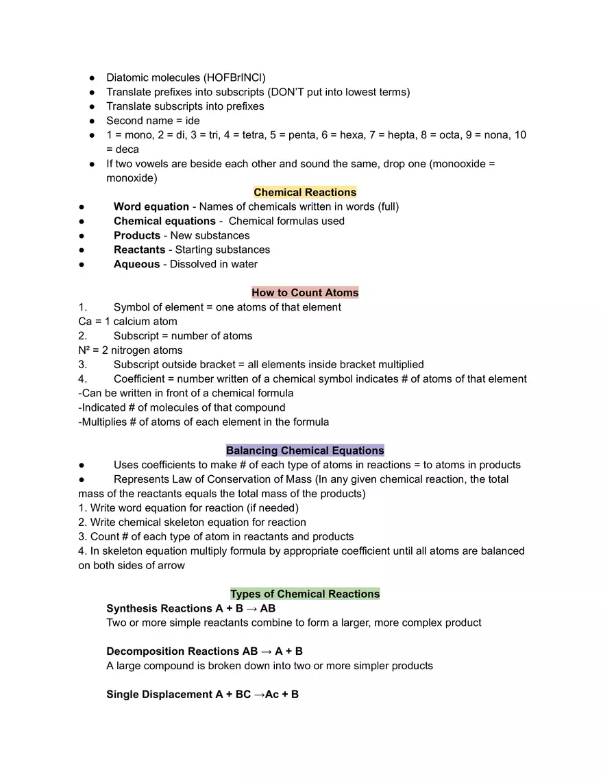 Chemistry Review - Page 2