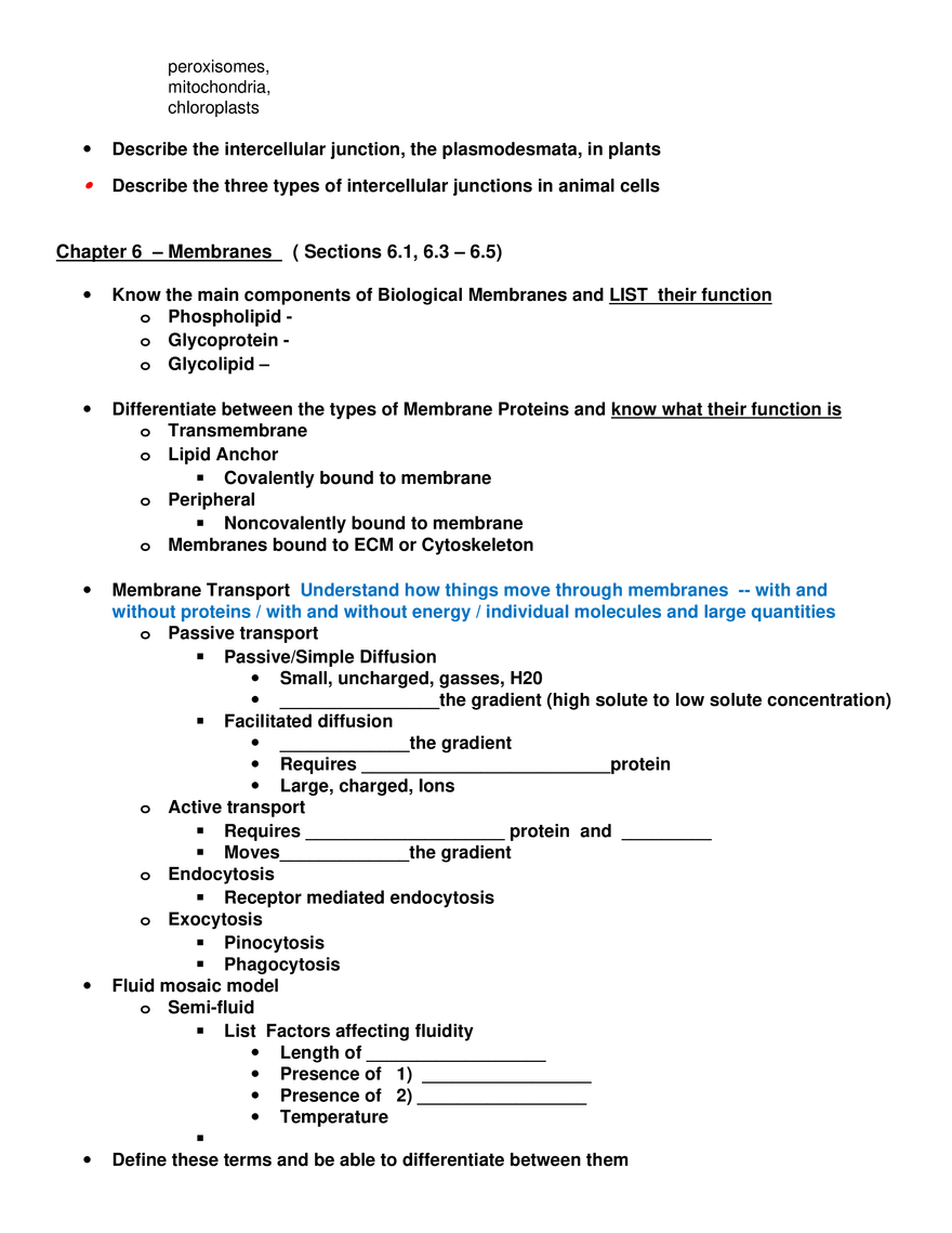 Review Sheet for Biology Exam 2 - Page 2