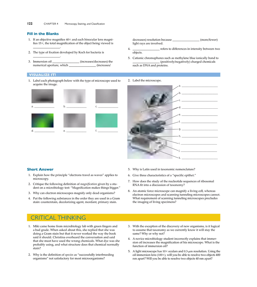 Microscopy, Staining, and Classification - Page 19