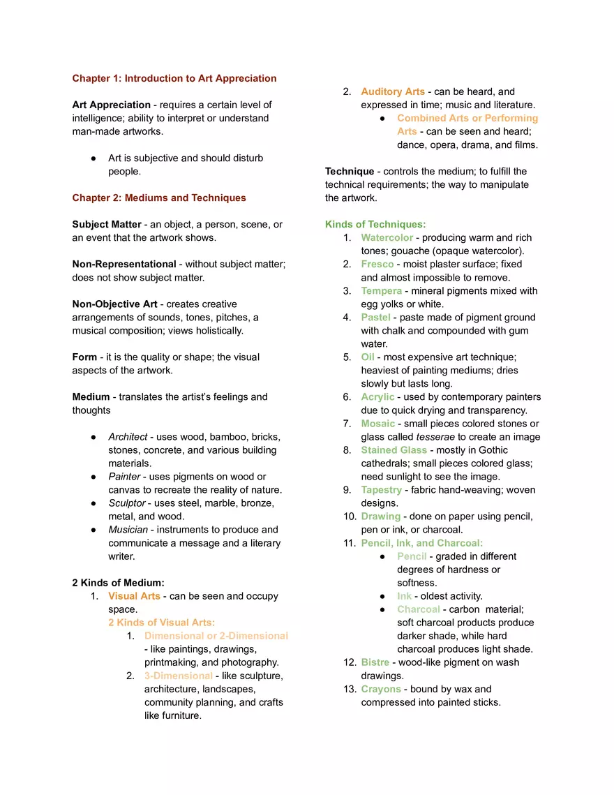 Art Appreciation - Page 1