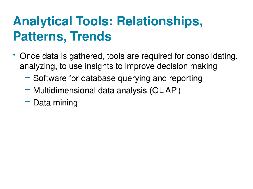 Chapter 6 Foundations of Business Intelligence. Databases and Information Management - Page 21