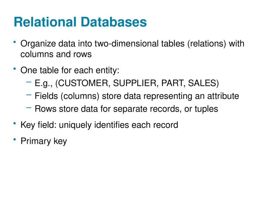 Chapter 6 Foundations of Business Intelligence. Databases and Information Management - Page 28