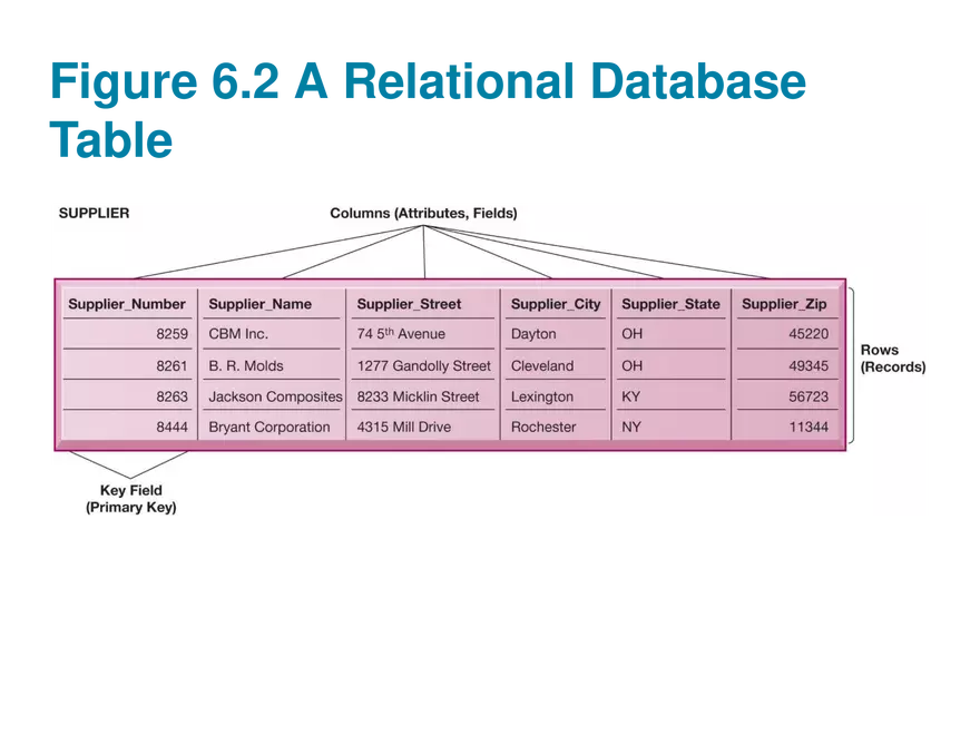Chapter 6 Foundations of Business Intelligence. Databases and Information Management - Page 30