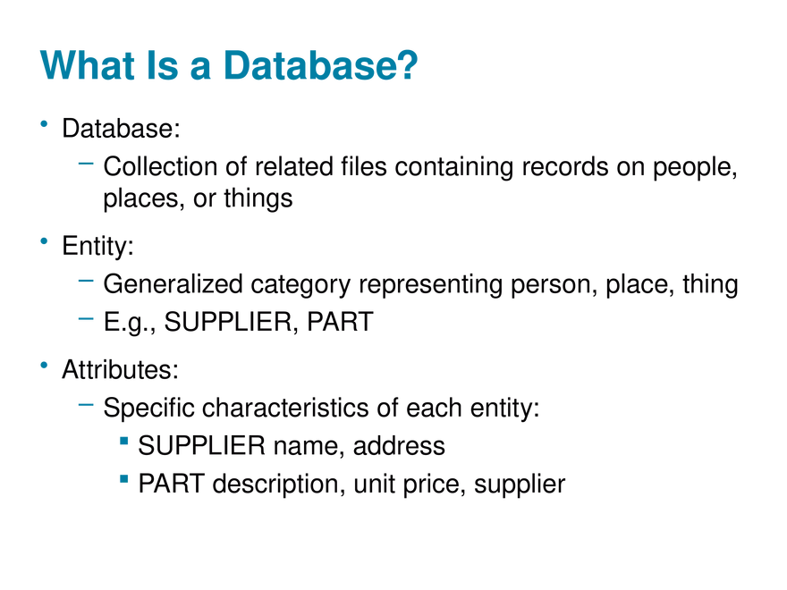 Chapter 6 Foundations of Business Intelligence. Databases and Information Management - Page 2