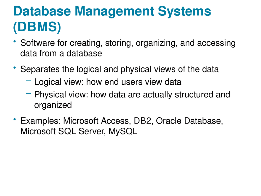 Chapter 6 Foundations of Business Intelligence. Databases and Information Management - Page 4
