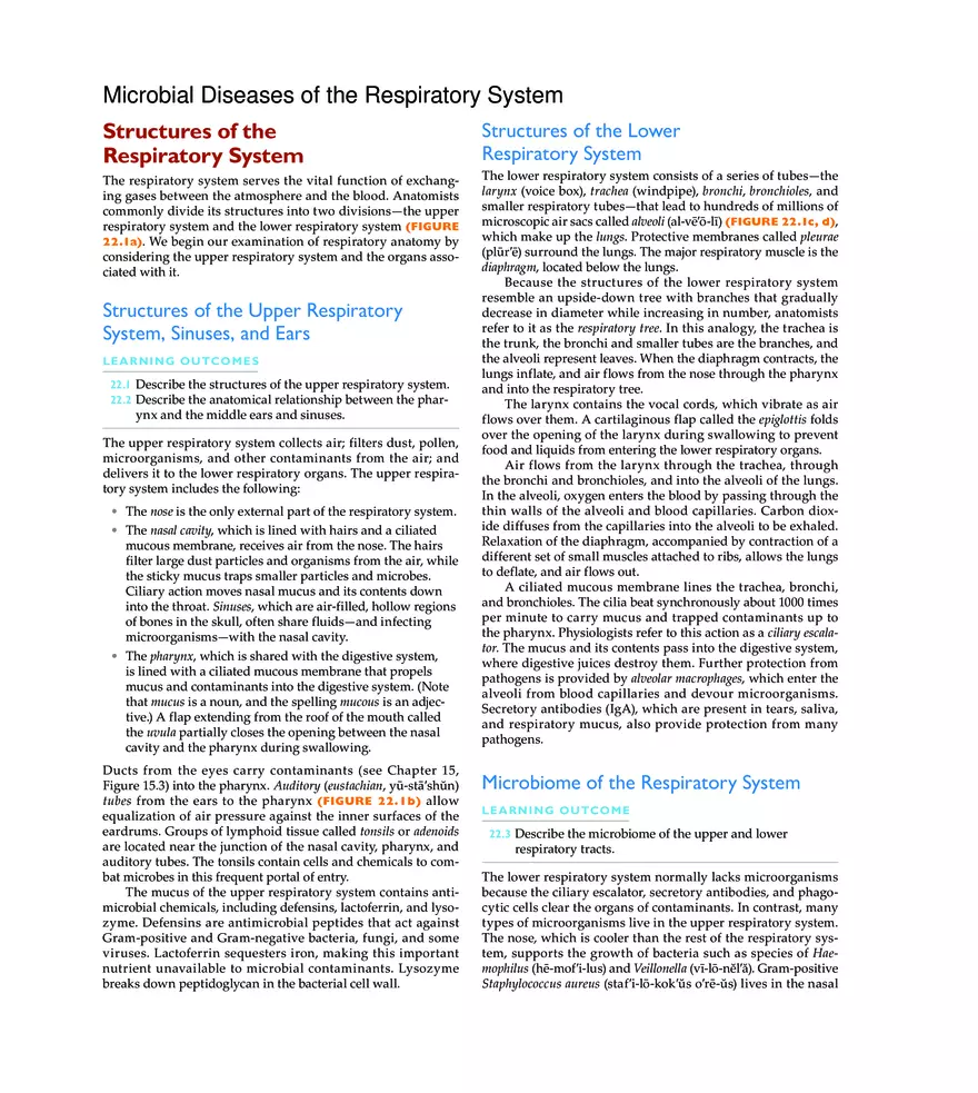 Microbial Diseases of the Respiratory System - Page 1