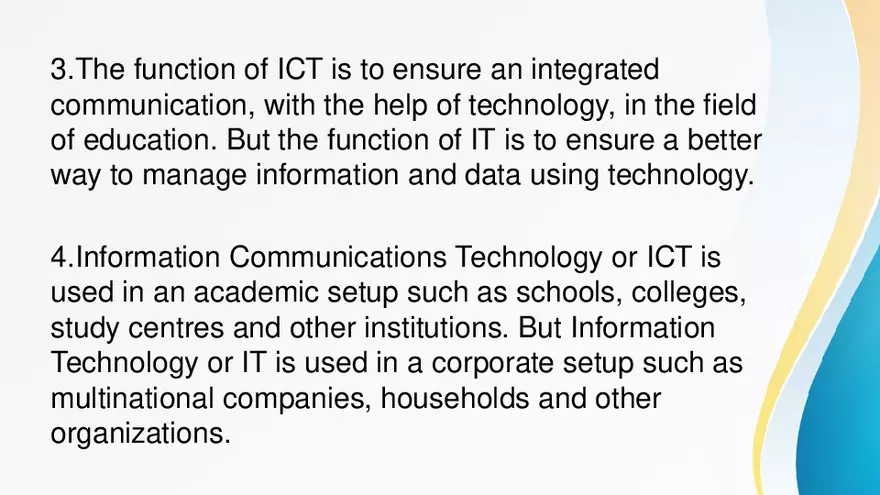 Difference Between ICT and IT - Page 5