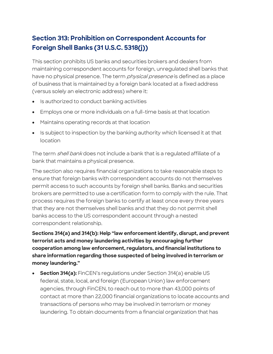 Key US Legislative and Regulatory Initiatives - Page 15