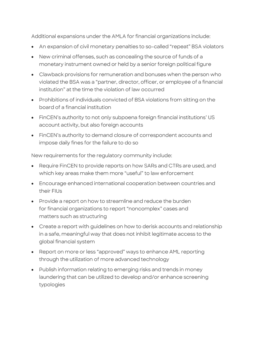 Key US Legislative and Regulatory Initiatives - Page 19